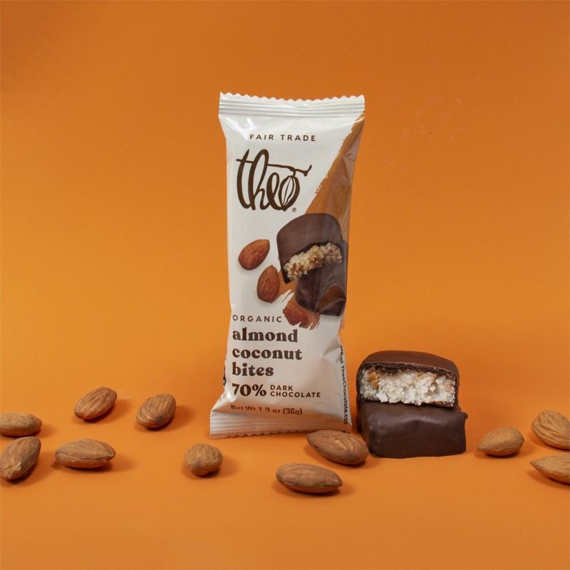 Best Vegan Chocolates - Theo Almond Coconut Bites