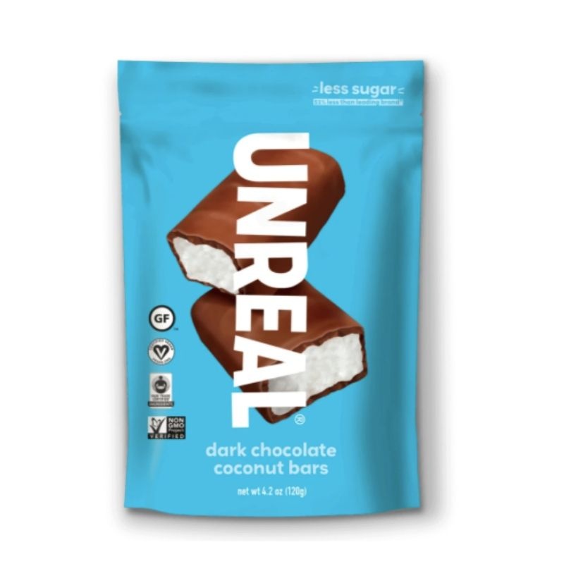 Vegan UnReal Dark Chocolate Coconut Bars