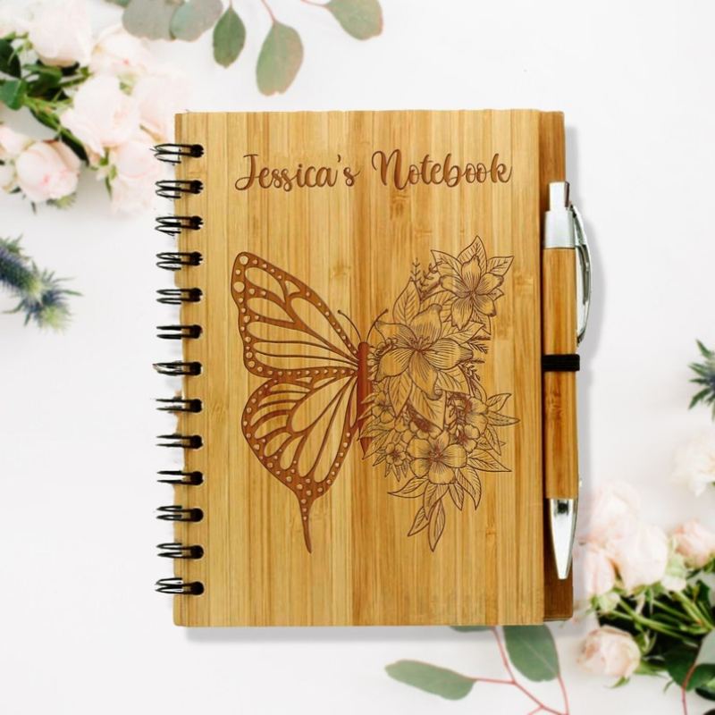 Personalized Bamboo Journal - Eco Friendly Gifts For The Health-Conscious Woman