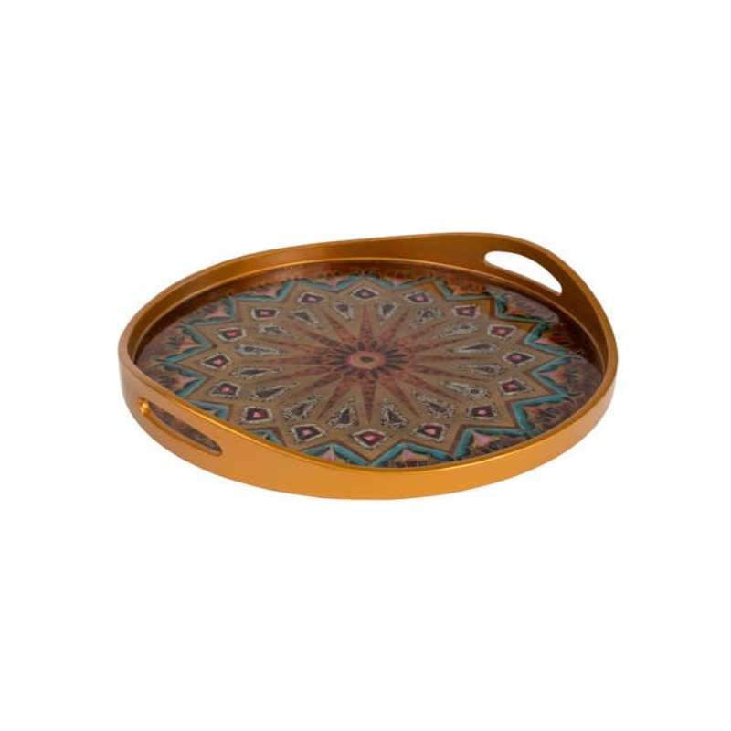 Golden dreams tray, ethically made tray for sustainable kitchen decor