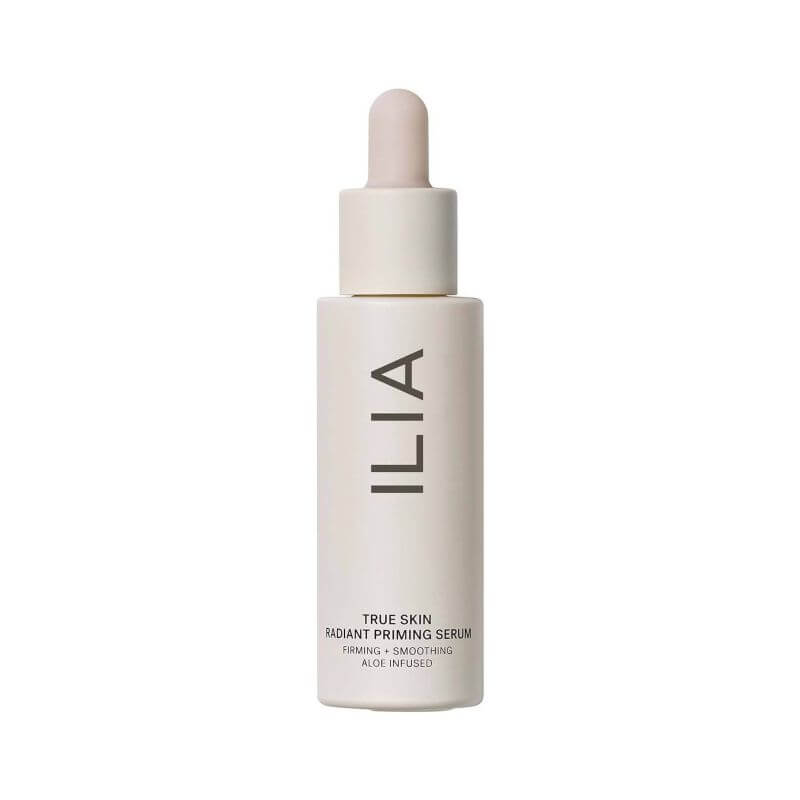 Ilia organic skincare product in white container