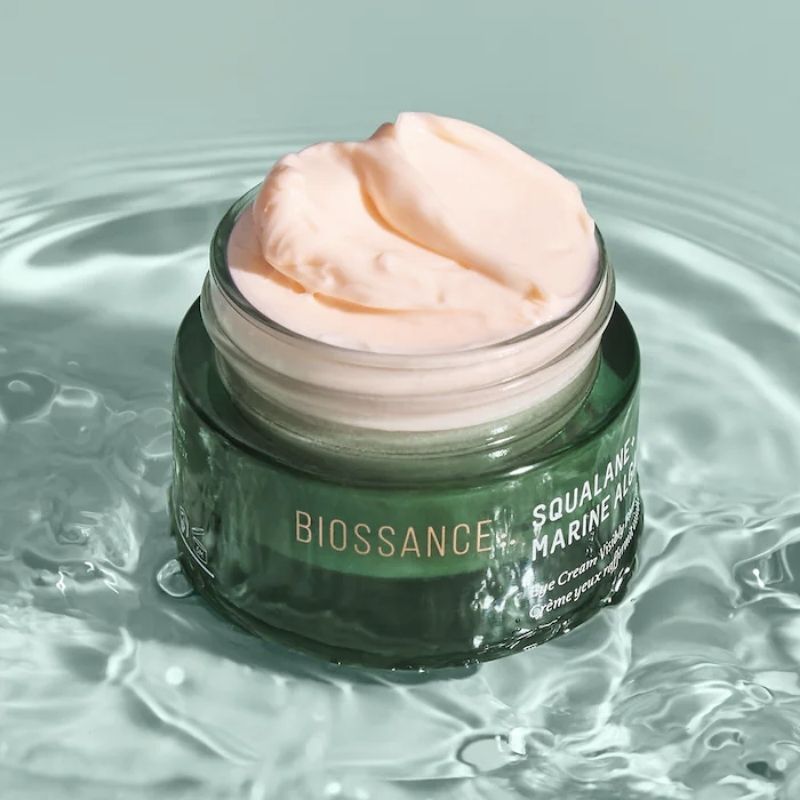 organic skincare products biossance squalane and marine algae eye cream