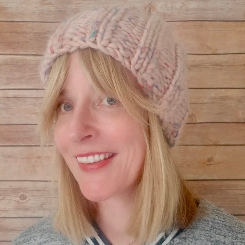 Women's Pink Sustainable Wool Knit Winter Hat