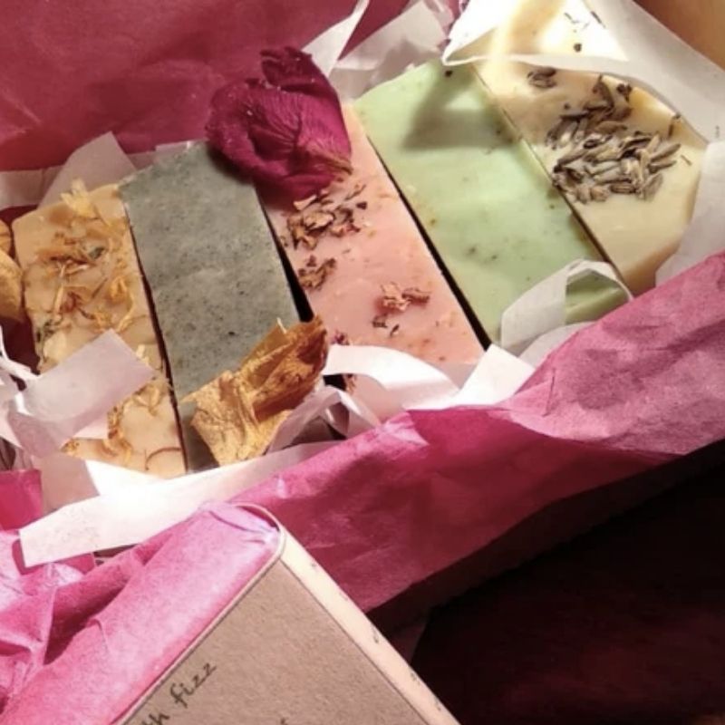 handmade gifts for women's day 6 artisan soaps gift set