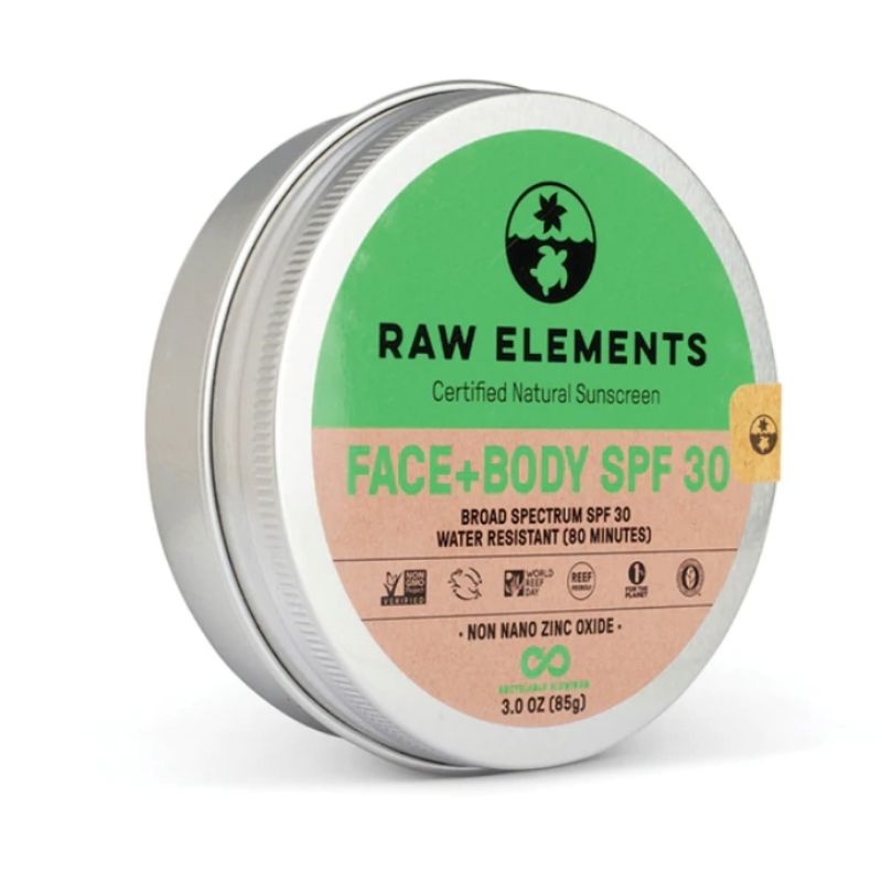 organic skincare products face + body tin spf 30