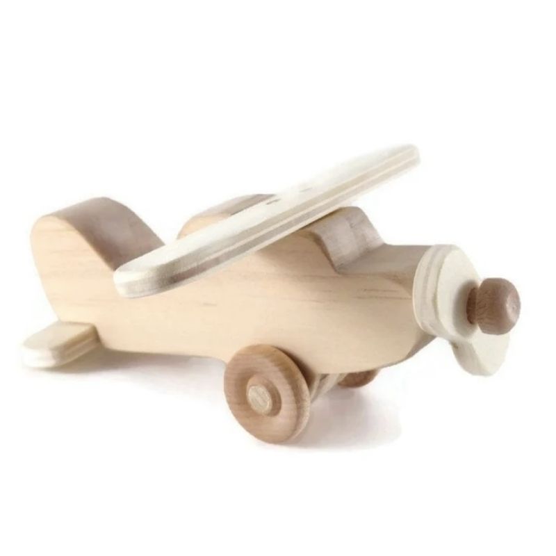 sustainable toys wood high plane airplane
