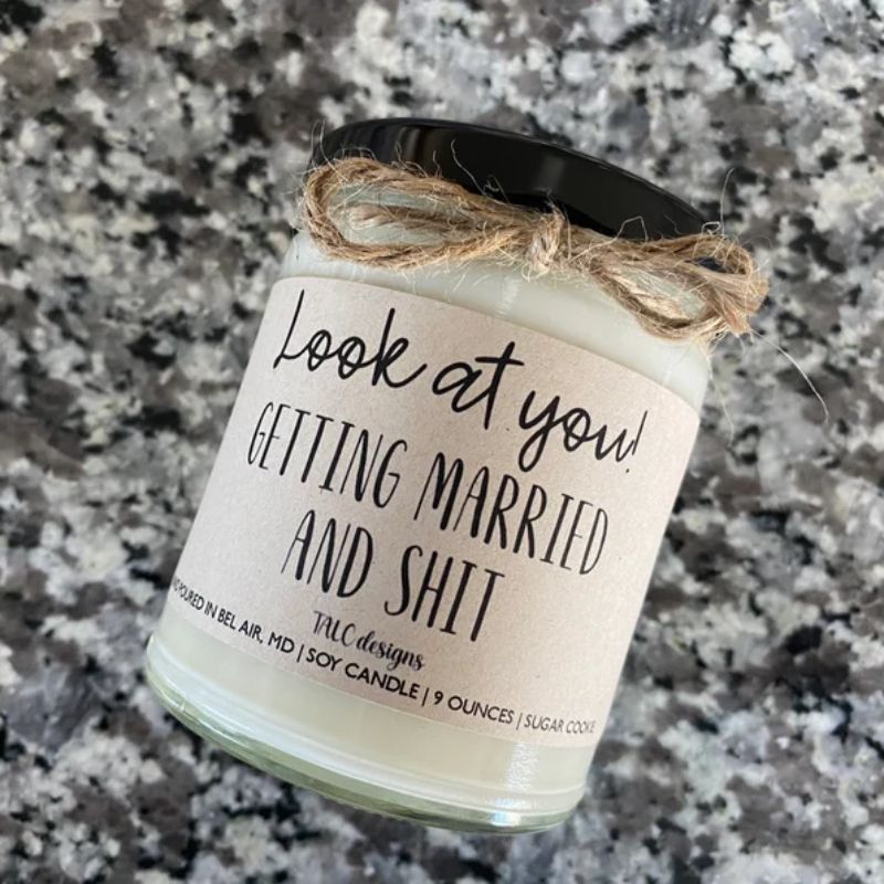 Wedding shower gifts - scented soy candles