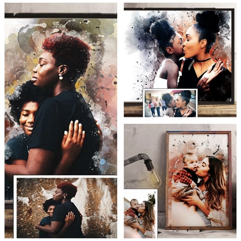 personalized art from photo print is a mother's day gift idea