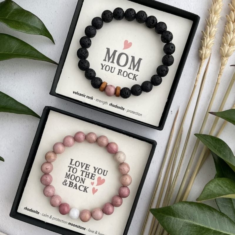 personalized gemstone beads bracelet is a mother's day gift idea