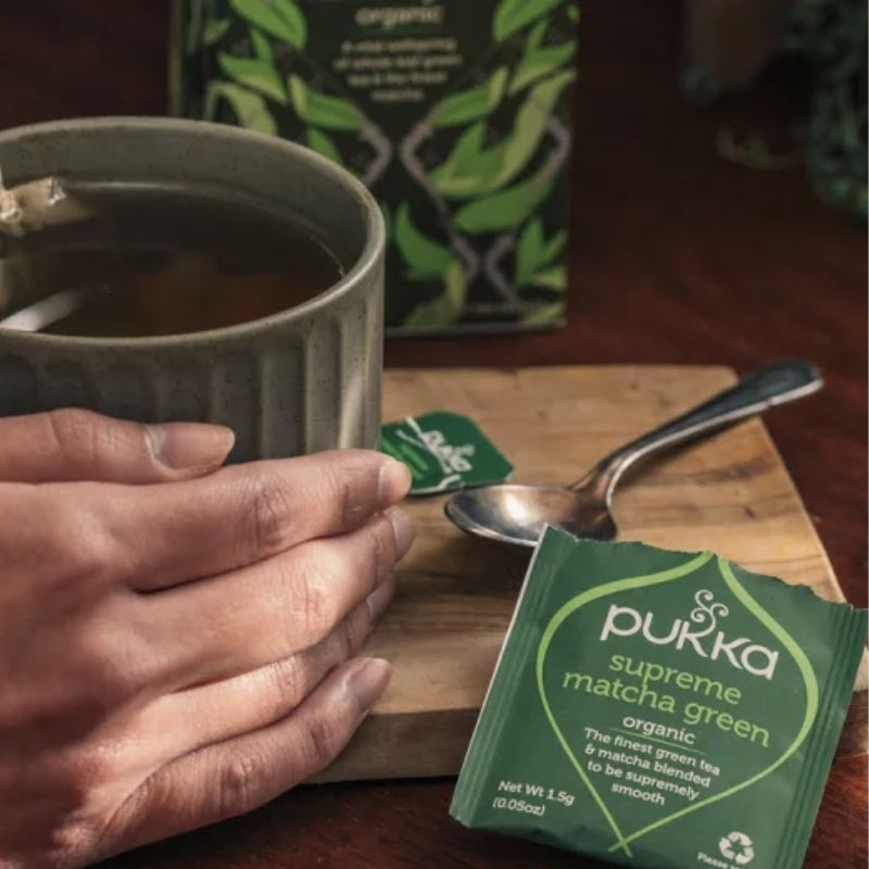 pukka supreme matcha green sustainable tea