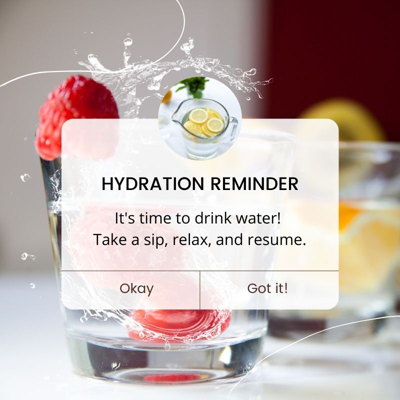 Tips for staying hydrated - reminder apps