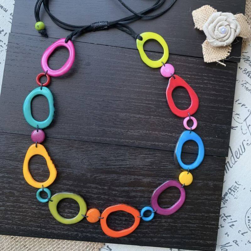 pride gifts - rainbow statement necklace