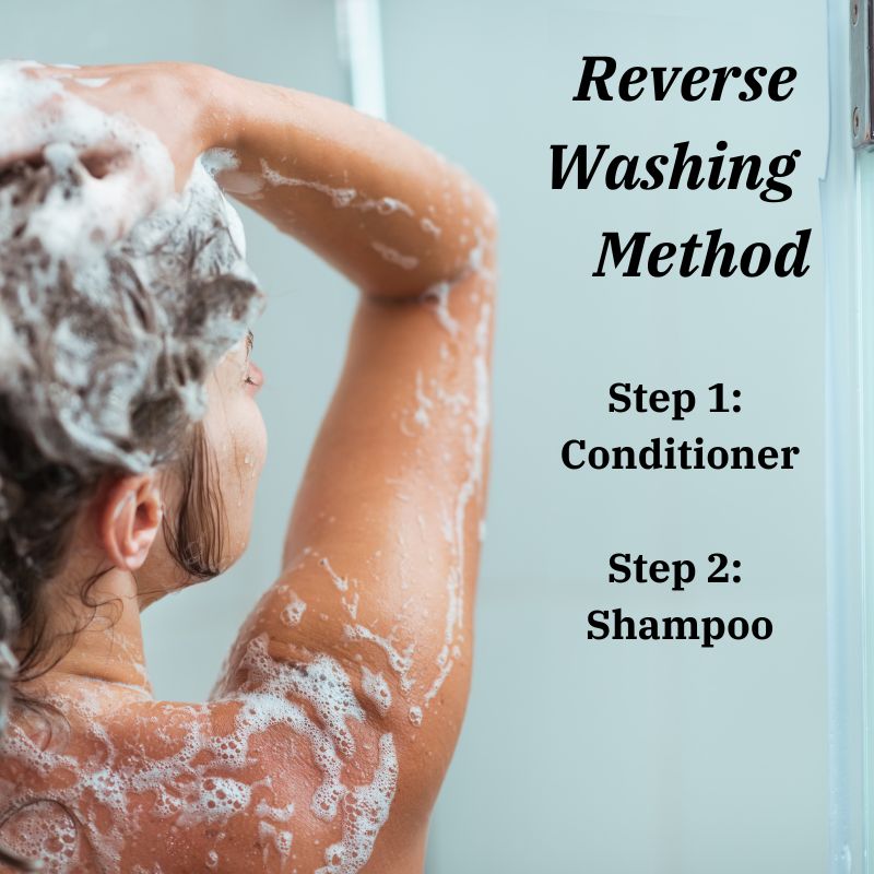 summer hair care hacks - reverse washing method
