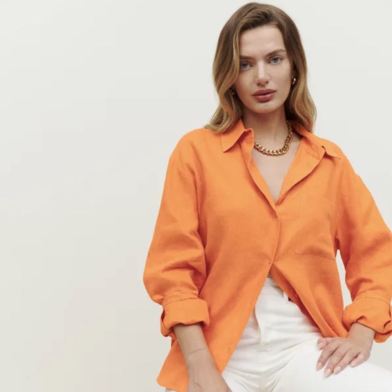 button-up sustainable blouses