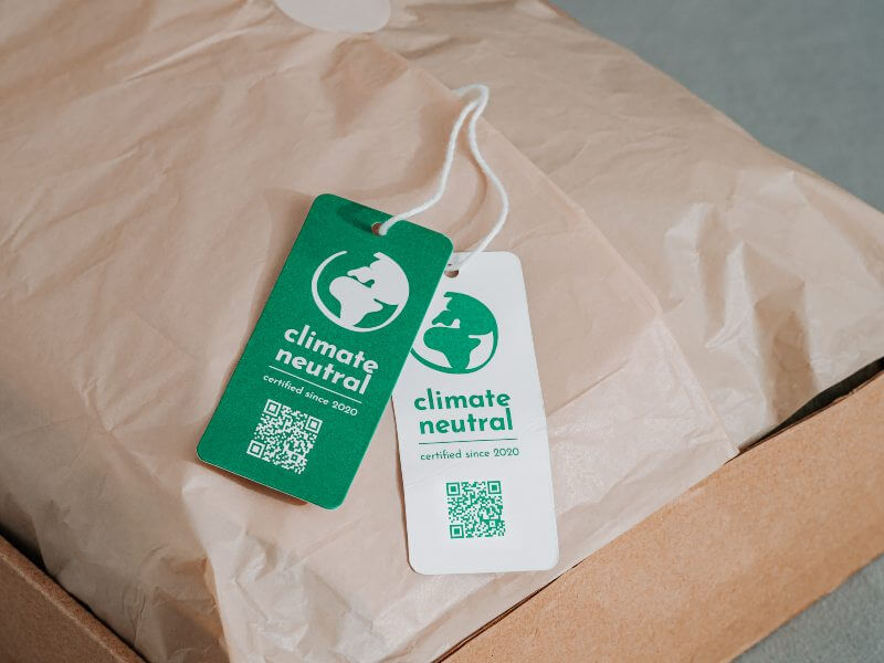 product label, climate neutral and carbon label