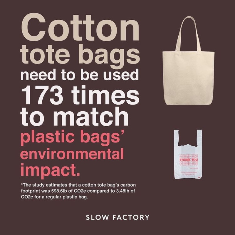 cotton vs plastic bags sustainable habits_Insta