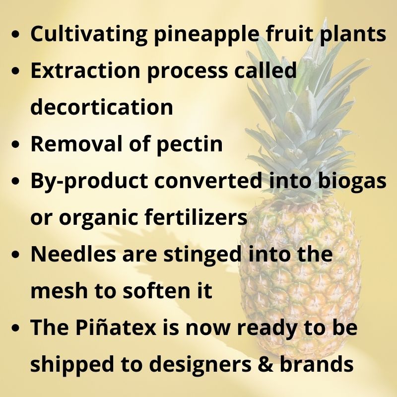 how is Piñatex pineapple leather made