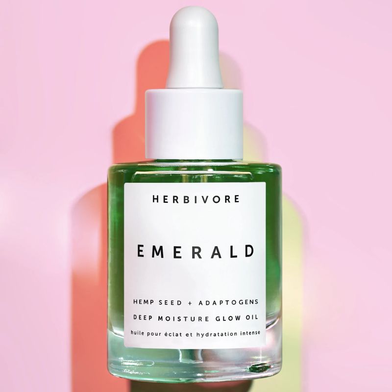 herbivore emerald glow oil as organic skincare trends in 2022