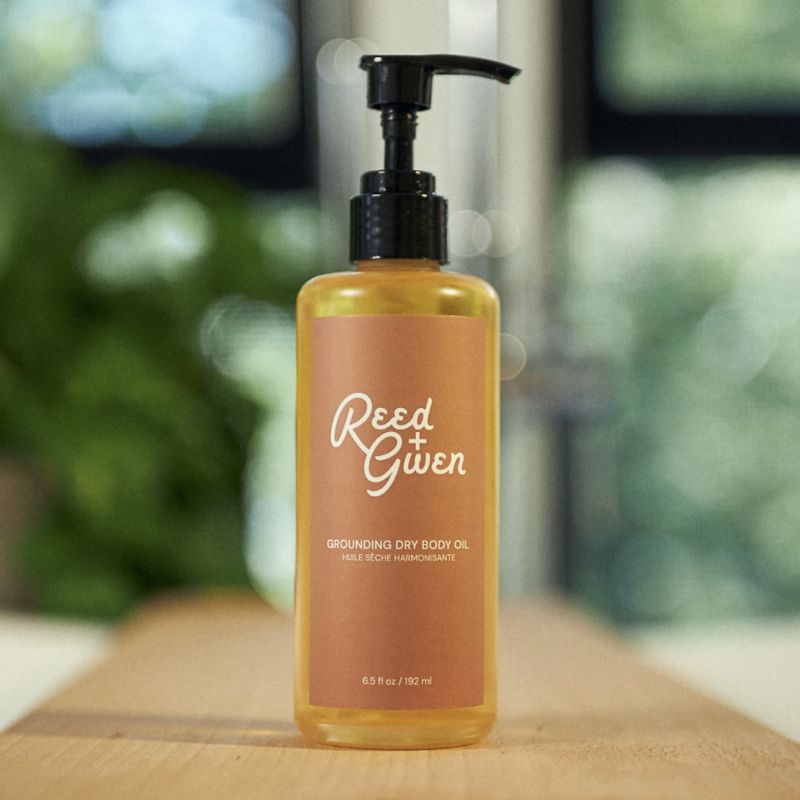 reed + green grounding dry body oil for organic skincare trends