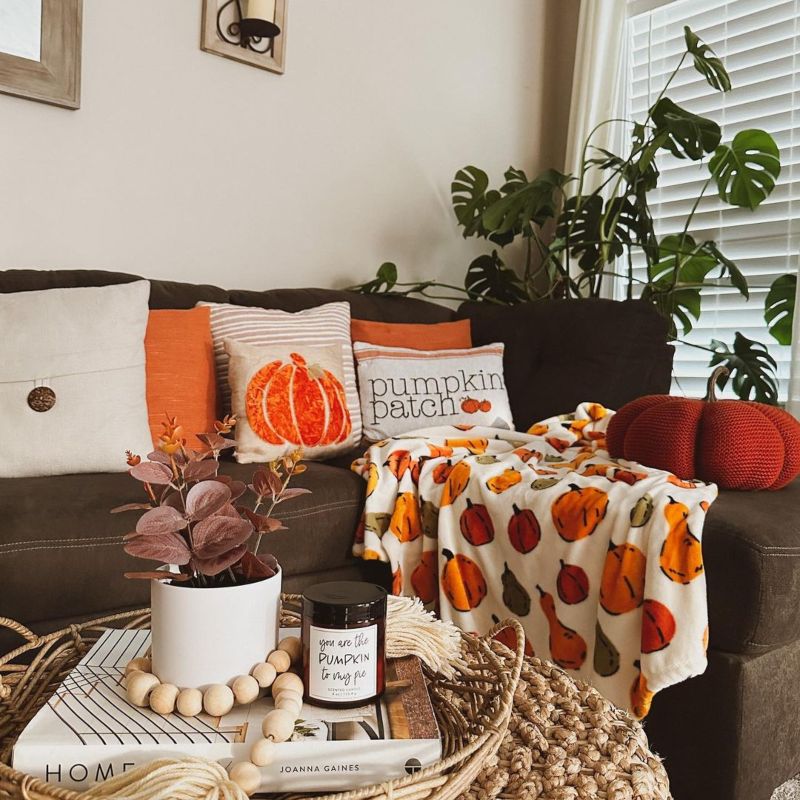 sustainable fall decor ideas - living room decor