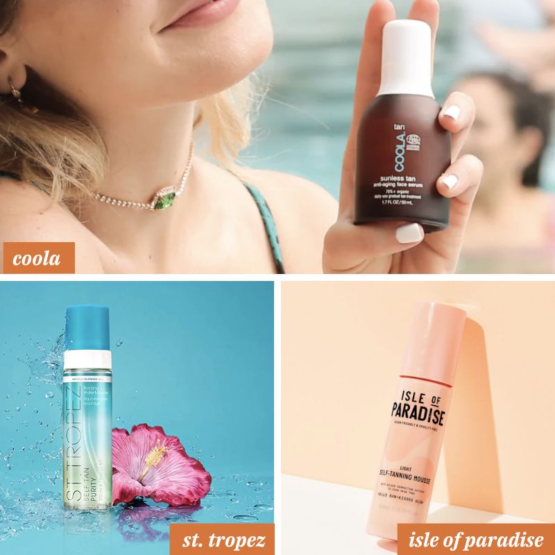 sunless-tanning mousse and serums