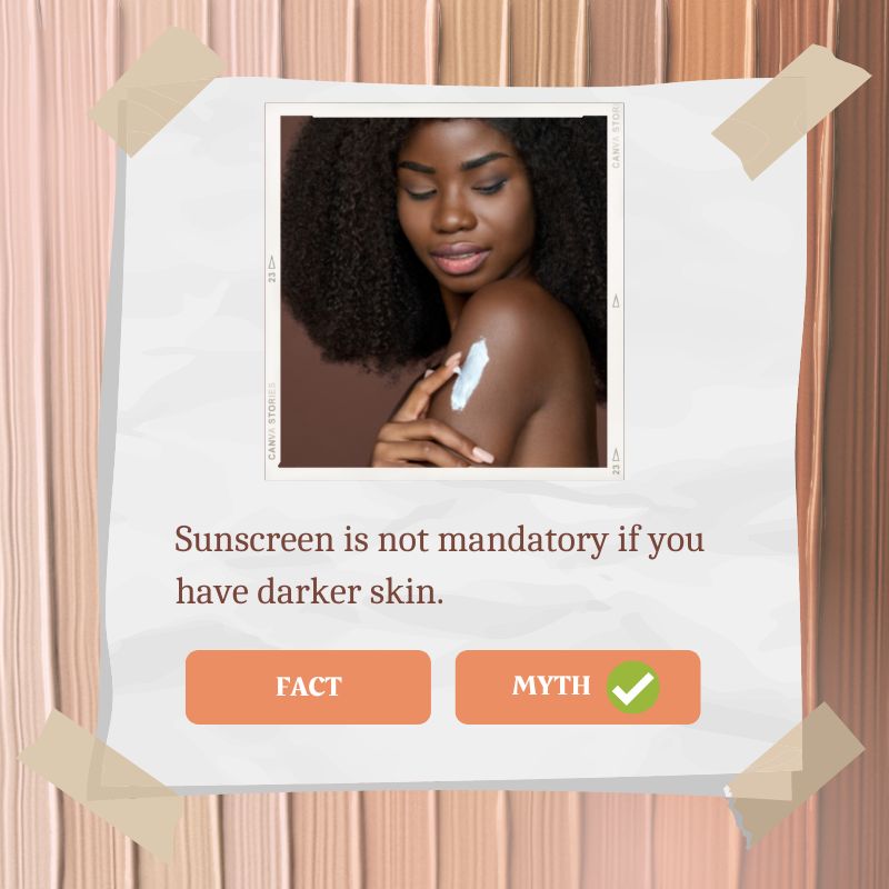 sunscreens is must for dark colored skin