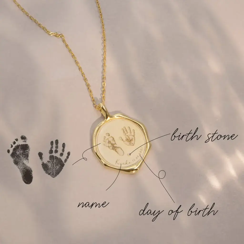 Newborn Footprint Necklace 